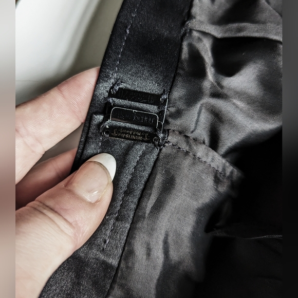 1970s Vintage Yves Saint Laurent Rive Gauche Satin Wrap Skirt Knee Length - Picture 3 of 8